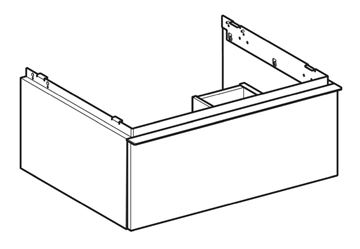 GEBERIT ICON skříňka pod umyvadlo 59,2x47,6x24,7 cm, 1 zásuvka, matná bílá 502.310.01.3 Obrázek - fotka