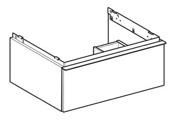 GEBERIT ICON skříňka pod umyvadlo 59,2x47,6x24,7 cm, 1 zásuvka, matná lávová 502.310.JK.1 Obrázek - fotka