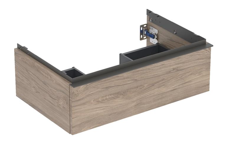 GEBERIT ICON skříňka pod umyvadlo 740x476x247mm, závěsná, 1 zásuvka, úchytka matná láva, ořech hickory 502.311.JR.1 Obrázek - Hlavní obrázek