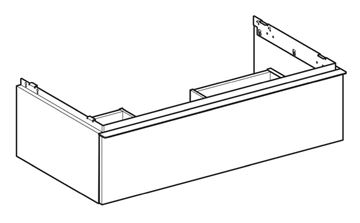 GEBERIT ICON skříňka pod umyvadlo 88,8x47,6x24,7 cm, 1 zásuvka, matná lávová 502.312.JK.1 Obrázek - fotka