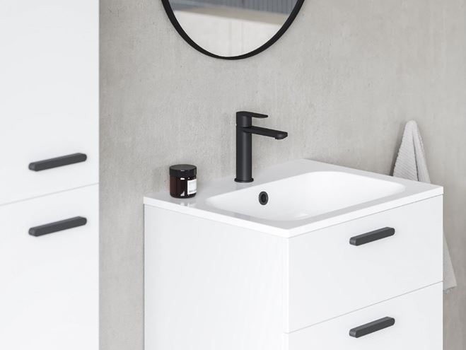 RAVAK CHROME SLIM umyvadlo 80 cm, s otvorem pro baterii a přepadem, litý mramor XJG01180001 Obrázek - fotka