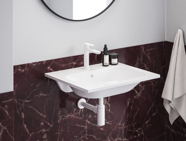 RAVAK CHROME SLIM umyvadlo 60 cm, s otvorem pro baterii a přepadem, litý mramor XJG01160001 Obrázek - fotka