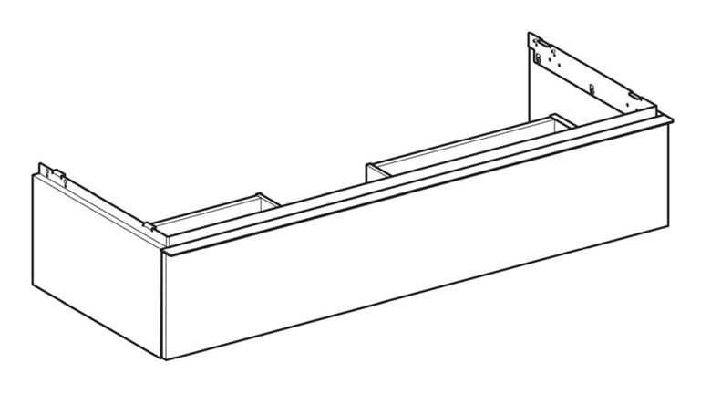 GEBERIT ICON skříňka pod umyvadlo 118,4x47,6x24,7 cm, 1 zásuvka, lesklá bílá 502.313.01.2 Obrázek - fotka