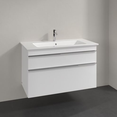VILLEROY & BOCH VENTICELLO skříňka pod umyvadlo 95,3x50,2x59 cm, 2 zásuvky, Glossy White A92601DH Obrázek - fotka