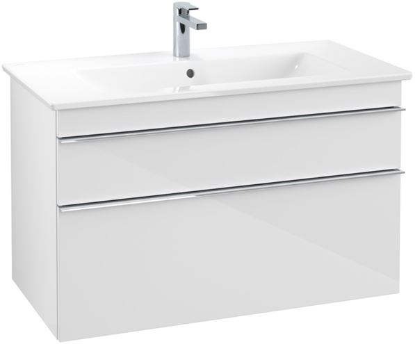 VILLEROY & BOCH VENTICELLO skříňka pod umyvadlo 95,3x50,2x59 cm, 2 zásuvky, Glossy White A92801DH Obrázek - fotka