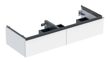 GEBERIT ICON skříňka pod dvojumyvadlo 118,4x47,6x24,7 cm, 2 zásuvky, lesklá bílá