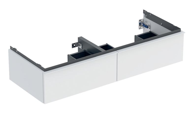 GEBERIT ICON skříňka pod dvojumyvadlo 118,4x47,6x24,7 cm, 2 zásuvky, matná bílá 502.314.01.3 Obrázek - Hlavní obrázek