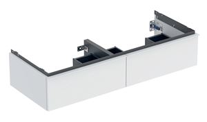 GEBERIT ICON skříňka pod dvojumyvadlo 118,4x47,6x24,7 cm, 2 zásuvky, matná bílá