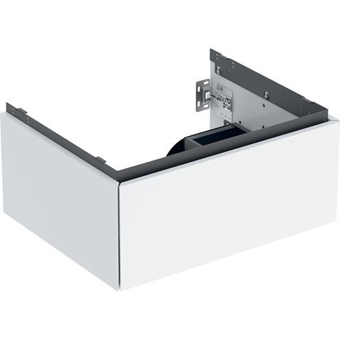 GEBERIT ONE skříňka pod umyvadlo 59,2x26,6x47 cm, závěsná, 1 zásuvka, Push-open, lesklá bílá 505.071.00.1 Obrázek - Hlavní obrázek