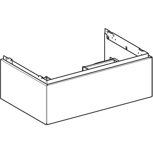 GEBERIT ONE skříňka pod umyvadlo 74x26,6x47 cm, 1 zásuvka, Push-open, matná černá 505.072.00.8 Obrázek - fotka