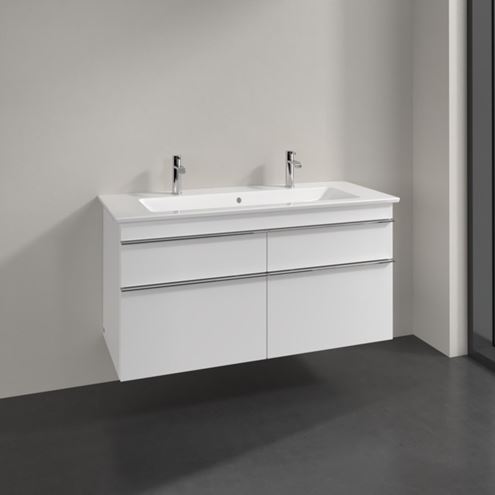 VILLEROY & BOCH VENTICELLO skříňka pod umyvadlo 115,3x50,2x59 cm, 4 zásuvky, Glossy White A92901DH Obrázek - fotka