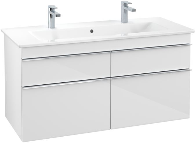 VILLEROY & BOCH VENTICELLO skříňka pod umyvadlo 115,3x50,2x59 cm, 4 zásuvky, Glossy White A92901DH Obrázek - fotka
