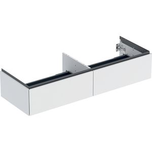 GEBERIT ONE skříňka pod umyvadlo 133,2x47x26,6 cm, 2 zásuvky, Push-open, matná bílá
