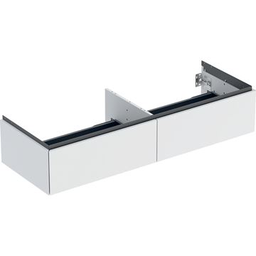 GEBERIT ONE skříňka pod umyvadlo 133,2x47x26,6 cm, 2 zásuvky, Push-open, matná bílá