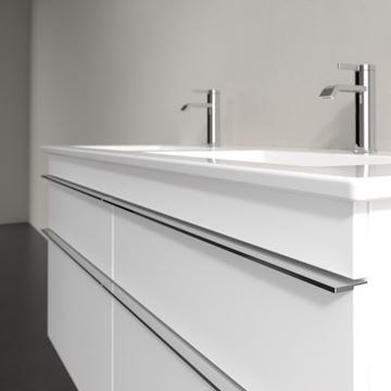 VILLEROY & BOCH VENTICELLO skříňka pod dvojumyvadlo 125,3x50,2x59 cm, 4 zásuvky, Glossy White A93001DH Obrázek - fotka