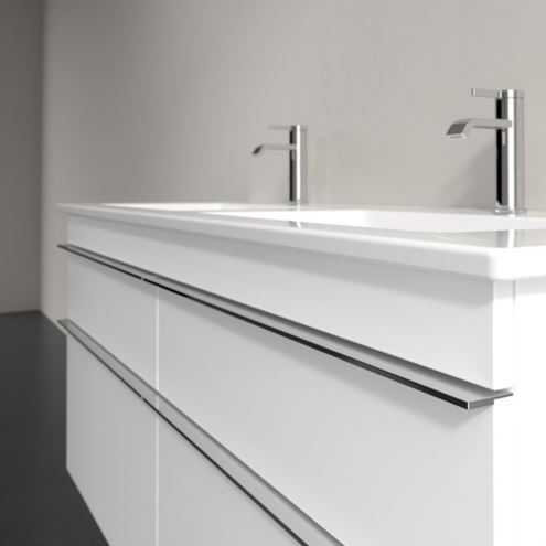 VILLEROY & BOCH VENTICELLO skříňka pod dvojumyvadlo 125,3x50,2x59 cm, 4 zásuvky, Glossy White A93001DH Obrázek - fotka