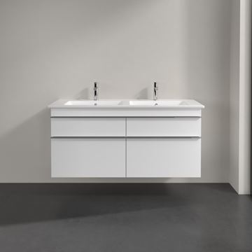 VILLEROY & BOCH VENTICELLO skříňka pod dvojumyvadlo 125,3x50,2x59 cm, 4 zásuvky, Glossy White A93001DH Obrázek - fotka