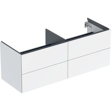 GEBERIT ONE skříňka pod umyvadla 133,2x47x50,4 cm, 4 zásuvky, Push-open, lesklá bílá
