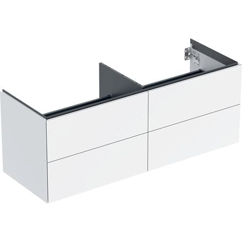 GEBERIT ONE skříňka pod umyvadla 133,2x47x50,4 cm, 4 zásuvky, Push-open, lesklá bílá 505.266.00.1 Obrázek - Hlavní obrázek