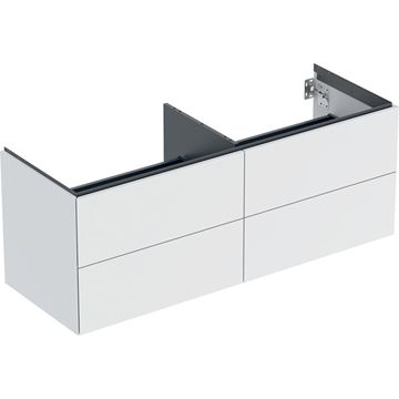 GEBERIT ONE skříňka pod umyvadla 133,2x47x50,4 cm, 4 zásuvky, Push-open, matná bílá