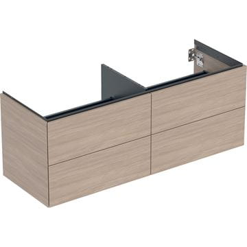 GEBERIT ONE skříňka pod umyvadla 133,2x47x50,4 cm, 4 zásuvky, Push-open, dub