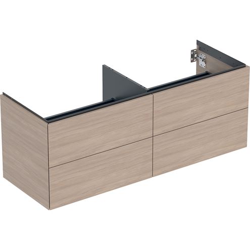 GEBERIT ONE skříňka pod umyvadla 133,2x47x50,4 cm, 4 zásuvky, Push-open, dub 505.266.00.5 Obrázek - Hlavní obrázek