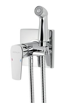 NOVASERVIS METALIA 58 bidetová podomítková baterie, se sprškou, s tělesem, chrom