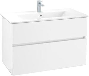 VILLEROY & BOCH VERITY LINE skříňka pod umyvadlo 95,5x48,2x61,8 cm, 2 zásuvky, Glossy White