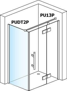 RONAL PUR PUDT2P boční stěna 90x200 cm, aluchrom/sklo linie PUDT2P 090 10 51 Obrázek - fotka