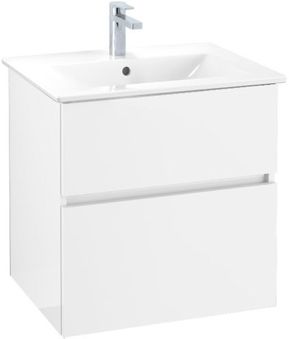 VILLEROY & BOCH VERITY LINE skříňka pod umyvadlo 55,5x48,2x61,8 cm, 2 zásuvky, Glossy White B66500DH Obrázek - Hlavní obrázek