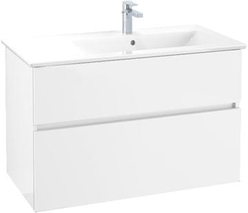 VILLEROY & BOCH VERITY LINE skříňka pod umyvadlo 95,5x48,2x61,8 cm, 2 zásuvky, Glossy White