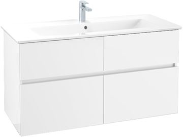 VILLEROY & BOCH VERITY LINE skříňka pod umyvadlo 115,5x48,2x61,8 cm, 4 zásuvky, Glossy White