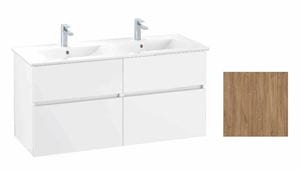 VILLEROY & BOCH VERITY LINE skříňka pod dvojumyvadlo 125,5x48,2x61,8 cm, 4 zásuvky, Oak Kansas