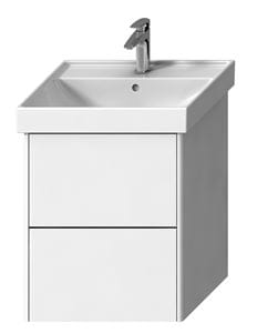 LAUFEN FIORA skříňka pod umyvadlo 55,7x45,3x67,4 cm, 2 zásuvky, Push-open, lesklá bílá