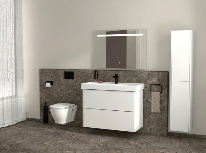 LAUFEN FIORA skříňka pod umyvadlo 75,9x45,3x67,4 cm, 2 zásuvky, Push-open, lesklá bílá H40F9934015001 Obrázek - fotka