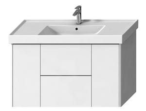 LAUFEN FIORA skříňka pod umyvadlo 115,5x45,3x67,4 cm, 2 zásuvky, 2 dveře, Push-open, lesklá bílá