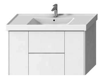 LAUFEN FIORA skříňka pod umyvadlo 115,5x45,3x67,4 cm, 2 zásuvky, 2 dveře, Push-open, lesklá bílá