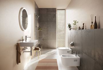 HANSGROHE REBRIS S bidetová stojánková baterie, s odtokovou soupravou, EcoSmart, chrom 72212000 Obrázek - fotka