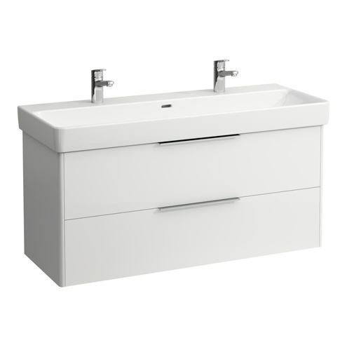 LAUFEN BASE skříňka pod umyvadlo 115,9x43,8x51,5 cm, 2 zásuvky, lesklá bílá H4024921102611 Obrázek - fotka