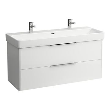 LAUFEN BASE skříňka pod umyvadlo 115,9x43,8x51,5 cm, 2 zásuvky, lesklá bílá H4024921102611 Obrázek - fotka