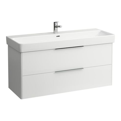 LAUFEN BASE skříňka pod umyvadlo 115,9x43,8x51,5 cm, 2 zásuvky, lesklá bílá H4024921102611 Obrázek - Hlavní obrázek