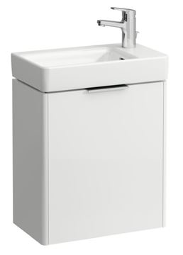 LAUFEN BASE skříňka pod umývátko 46x26,7x51,5 cm, 1 dvířka, panty vpravo, lesklá bílá