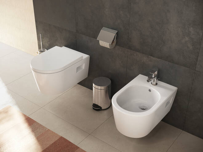 HANSGROHE REBRIS S bidetová stojánková baterie, s odtokovou soupravou, EcoSmart, matná černá 72210670 Obrázek - fotka