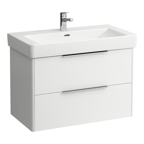 LAUFEN BASE skříňka pod umyvadlo 80,9x43,8x51,5 cm, 2 zásuvky, lesklá bílá H4023921102611 Obrázek - Hlavní obrázek