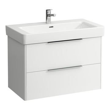 LAUFEN BASE skříňka pod umyvadlo 80,9x43,8x51,5 cm, 2 zásuvky, lesklá bílá