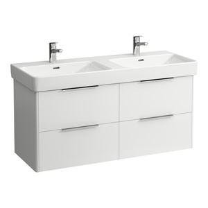 LAUFEN BASE skříňka pod dvojumyvadlo 115,9x43,8x51,5 cm, 4 zásuvky, lesklá bílá