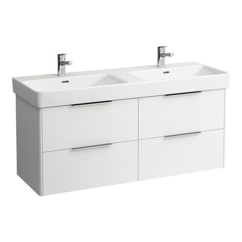 LAUFEN BASE skříňka pod dvojumyvadlo 125,8x43,8x51,5 cm, 4 zásuvky, lesklá bílá H4025141102611 Obrázek - Hlavní obrázek