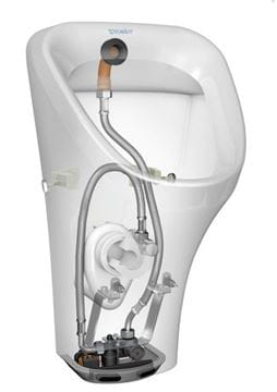 DURAVIT DURASTYLE pisoár s elektronickým splachovačem, napájení z baterie, zadní přívod vody 2804310000 Obrázek - fotka