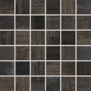 RAKO RUSH mozaika 30x30(5x5) cm, lepená na síti, mat-lesk, černá