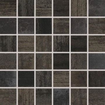 RAKO RUSH mozaika 30x30(5x5) cm, lepená na síti, mat-lesk, černá